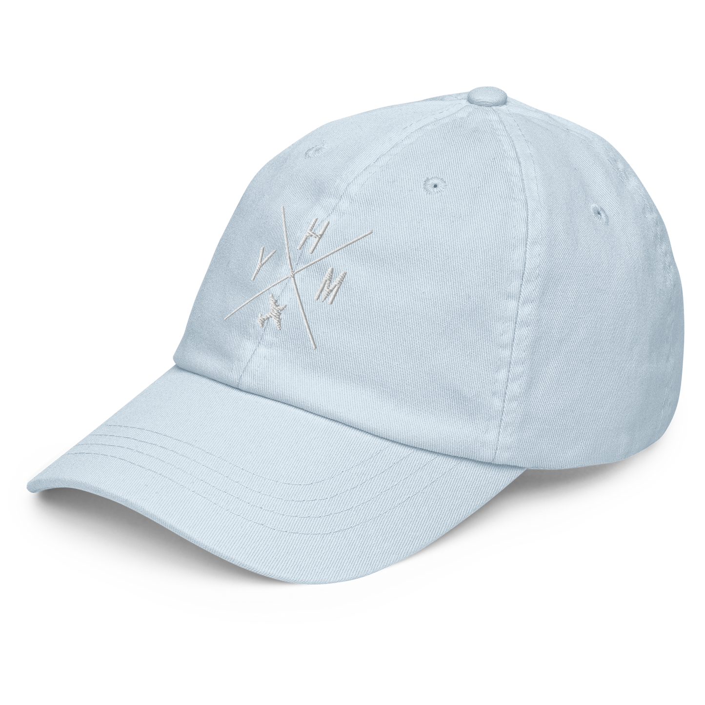 Crossed-X Pastel Baseball Cap • White Embroidery