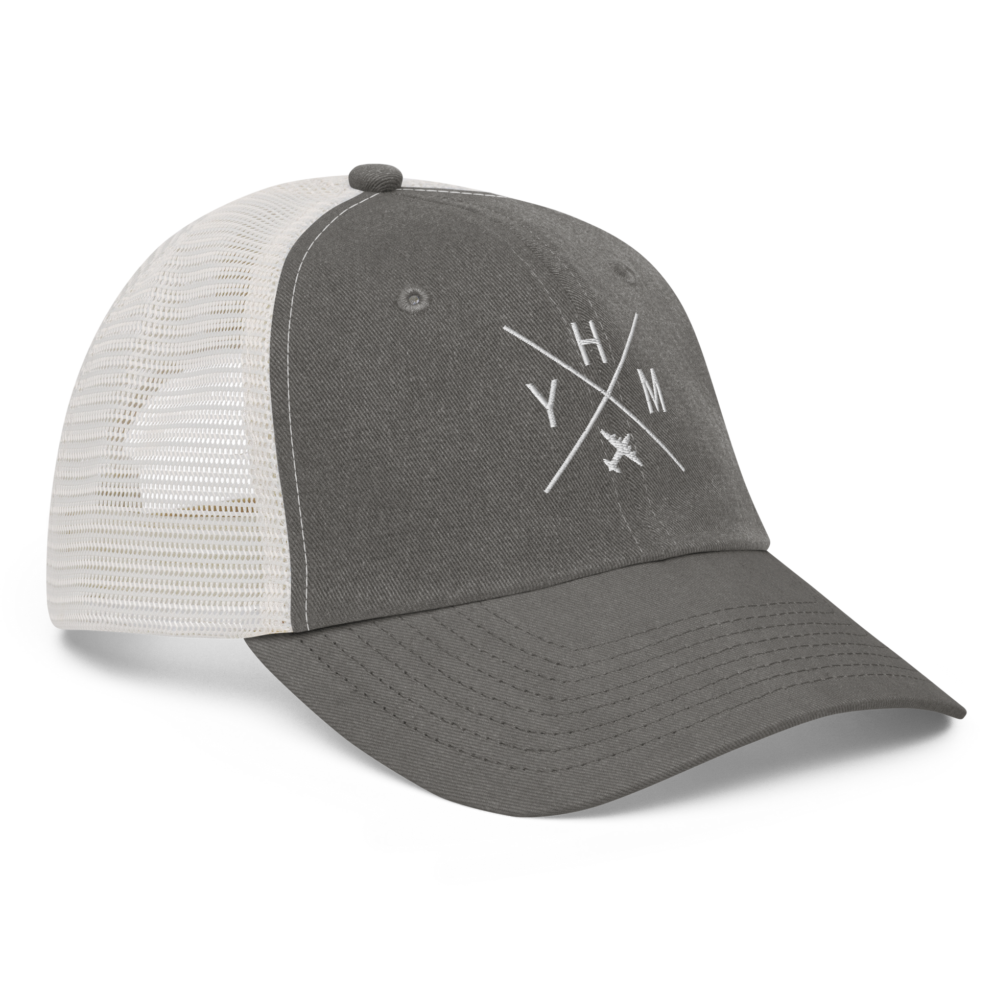 Crossed-X Pigment-Dyed Trucker Cap • YHM Hamilton • YHM Designs - Image 10