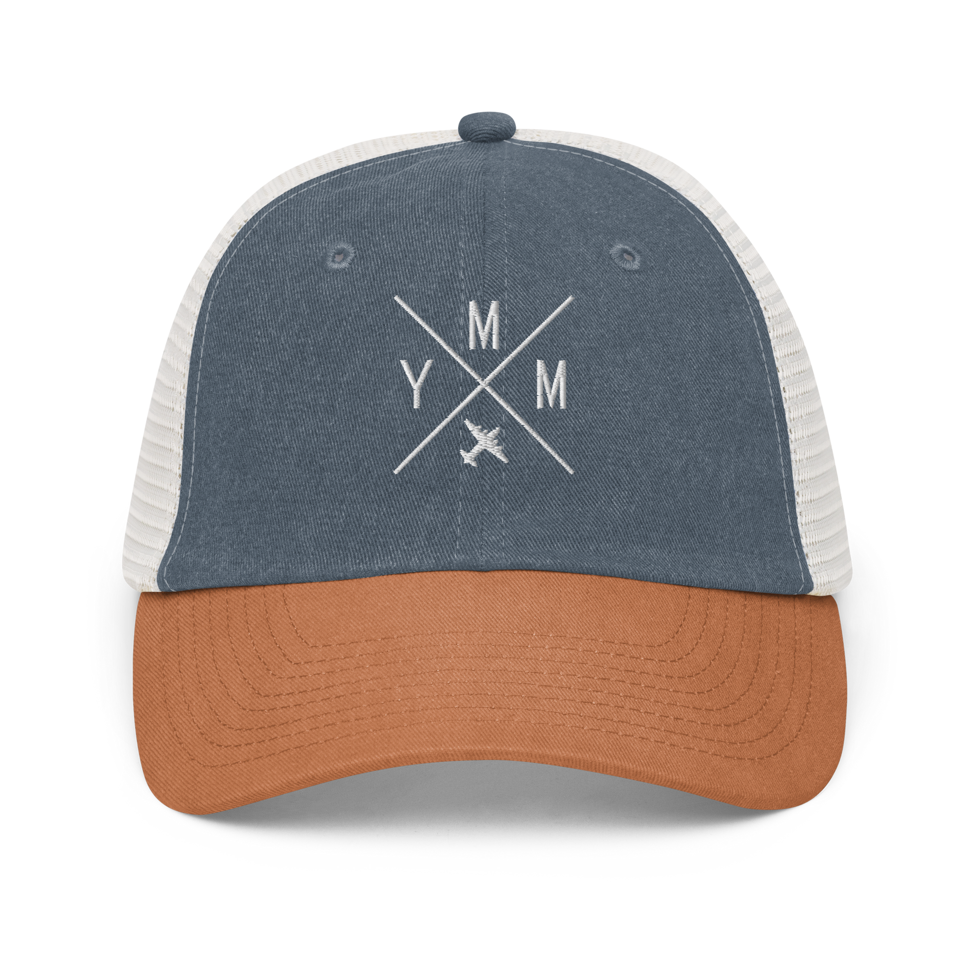 Crossed-X Pigment-Dyed Trucker Cap • YMM Fort McMurray • YHM Designs - Image 15