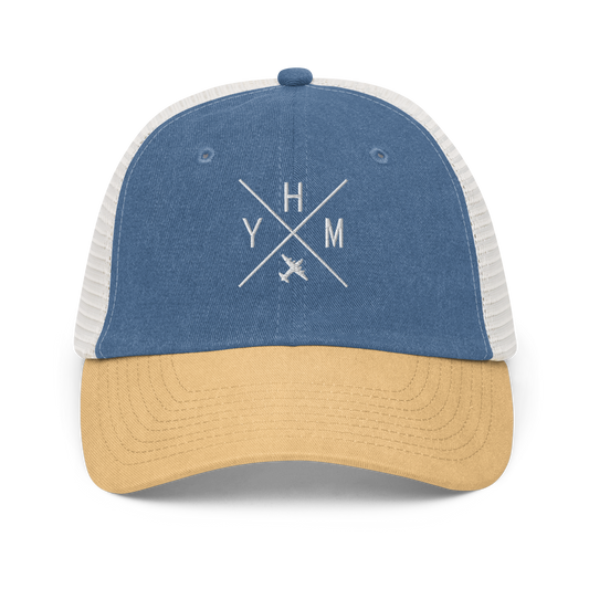 Crossed-X Pigment-Dyed Trucker Cap • YHM Hamilton • YHM Designs - Image 01