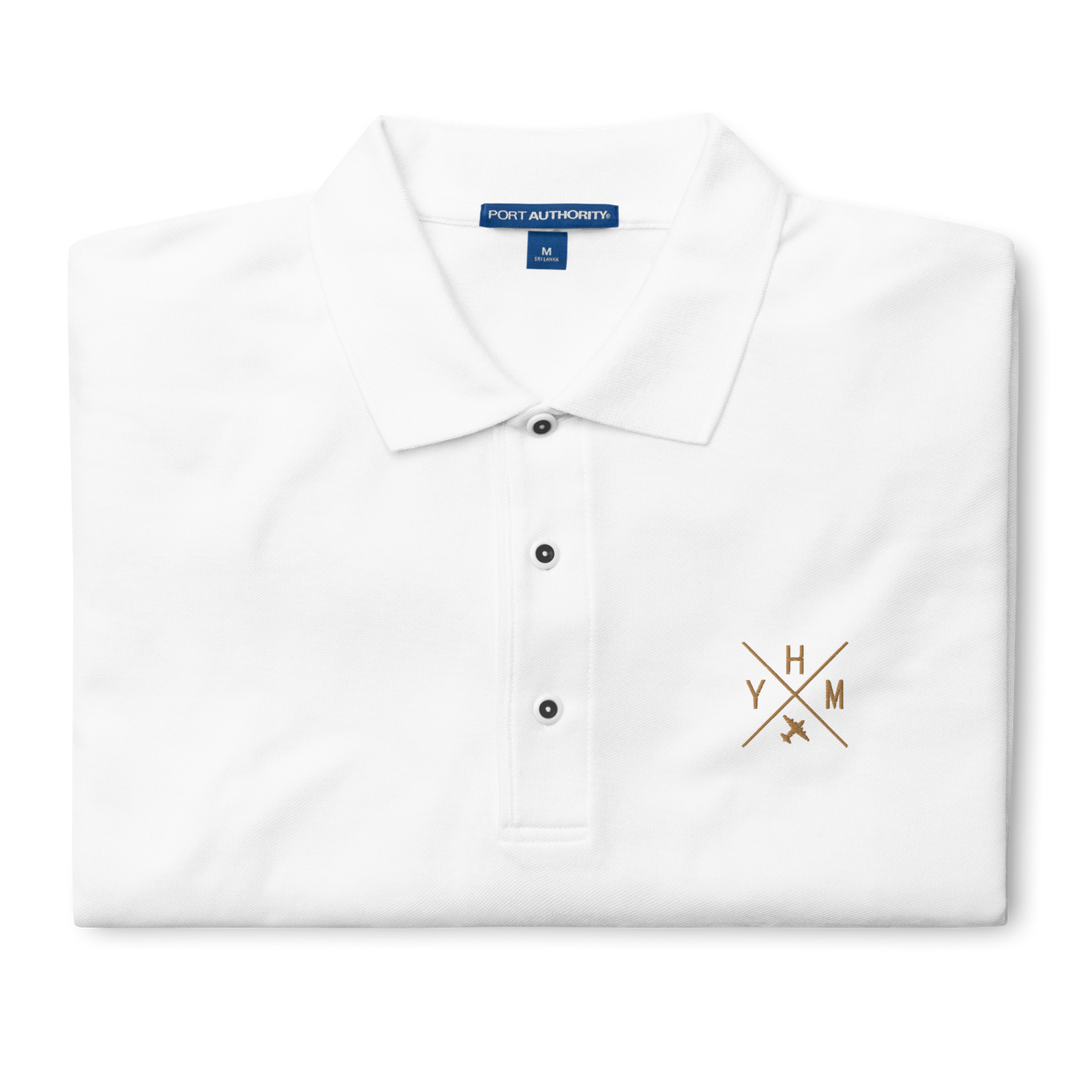 Crossed-X Men's Premium Polo • Old Gold Embroidery