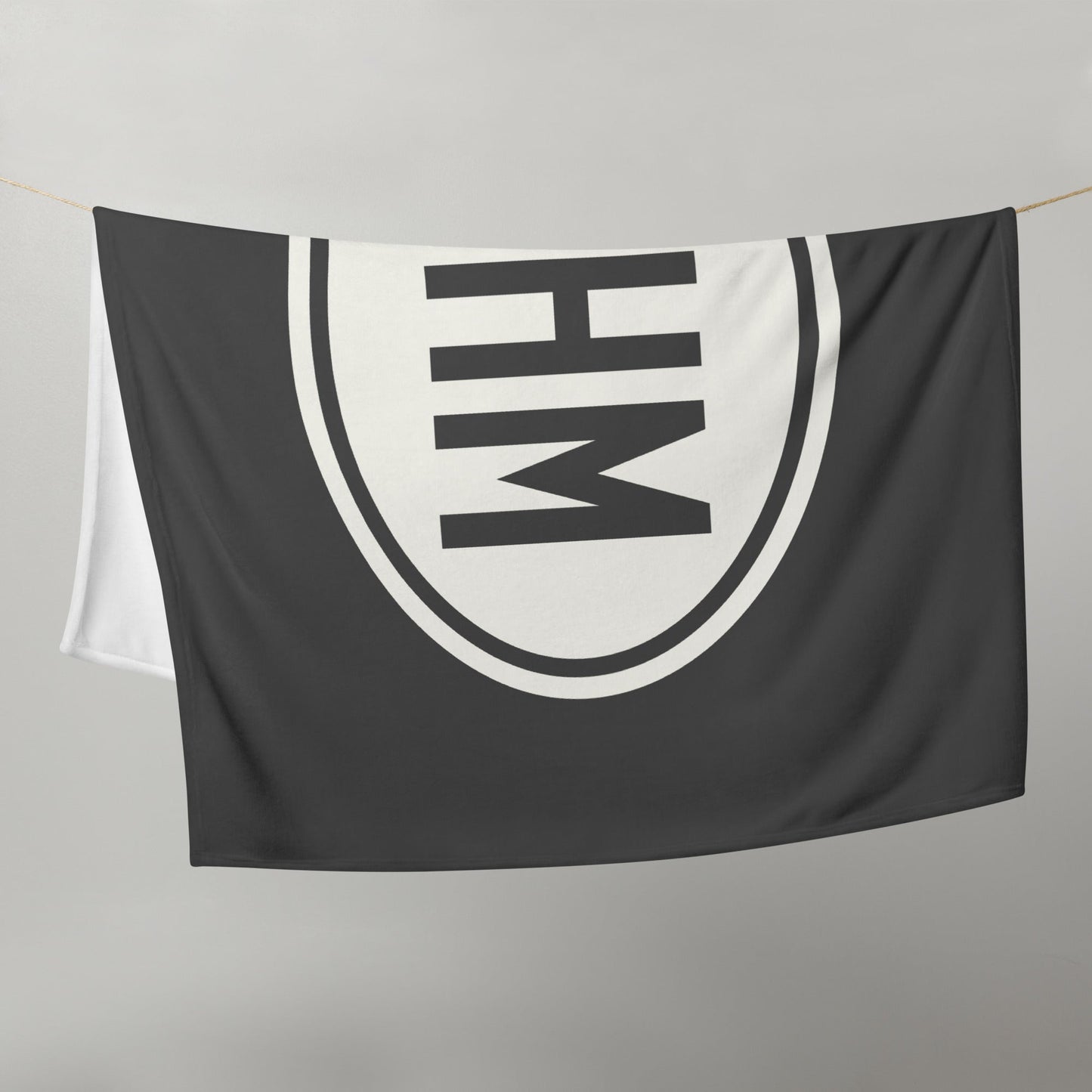 Unique Travel Gift Throw Blanket - White Oval • CPH Copenhagen • YHM Designs - Image 02