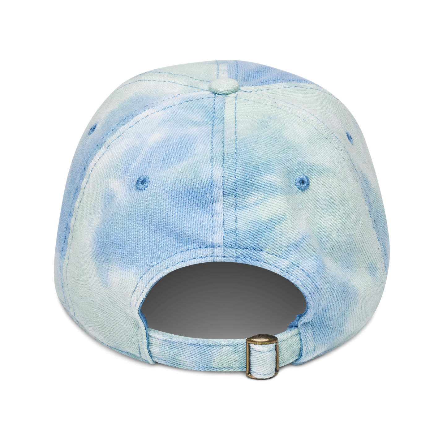 Crossed-X Tie-Dye Baseball Cap • Navy Blue Embroidery