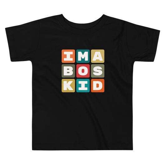 Toddler T-Shirt - Colourful Blocks • BOS Boston • YHM Designs - Image 02