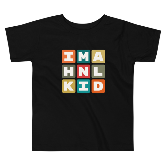 Toddler T-Shirt - Colourful Blocks • HNL Honolulu • YHM Designs - Image 02