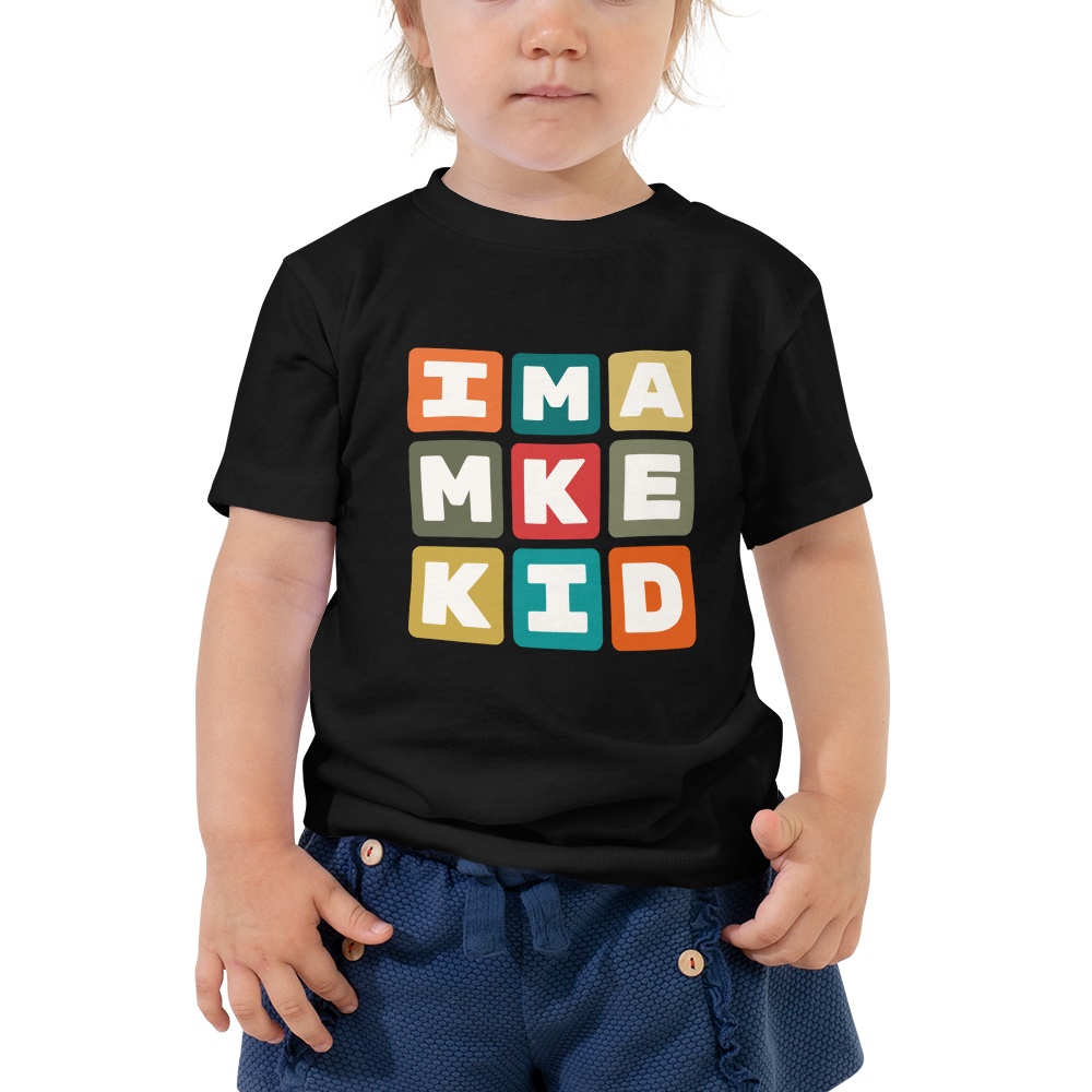Toddler T-Shirt - Colourful Blocks • MKE Milwaukee • YHM Designs - Image 03