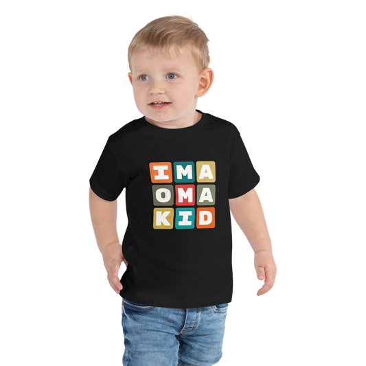 Toddler T-Shirt - Colourful Blocks • OMA Omaha • YHM Designs - Image 01