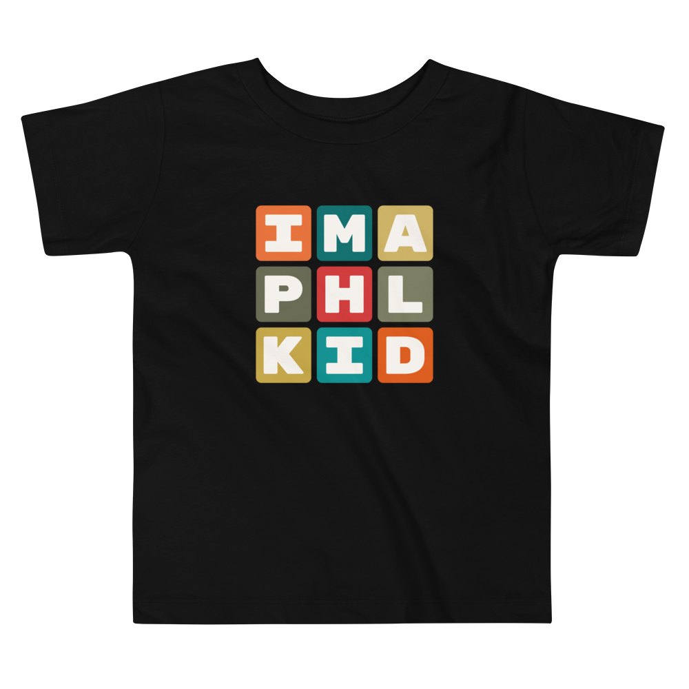 Toddler T-Shirt - Colourful Blocks • PHL Philadelphia • YHM Designs - Image 02