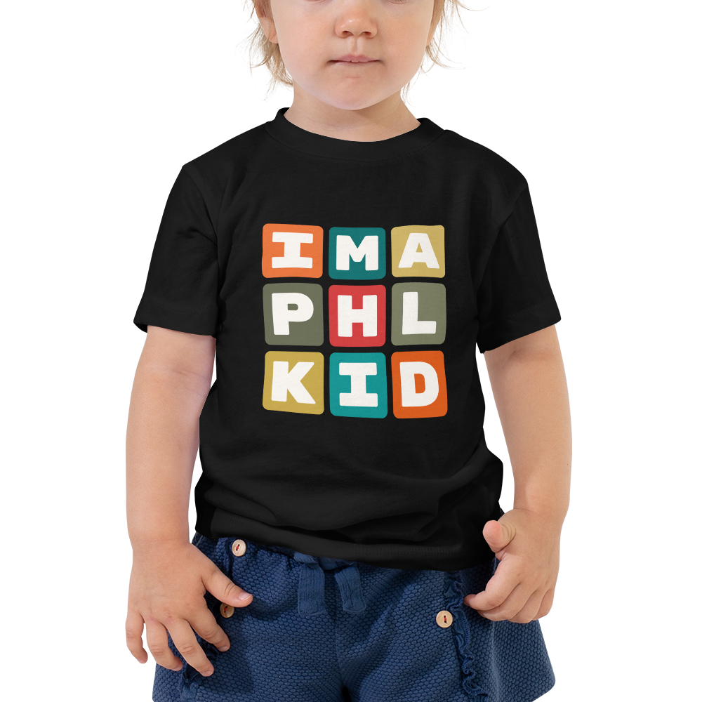 Toddler T-Shirt - Colourful Blocks • PHL Philadelphia • YHM Designs - Image 03