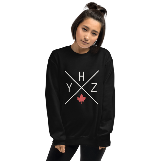 Maple Leaf Sweatshirt • YHZ Halifax • YHM Designs - Image 01
