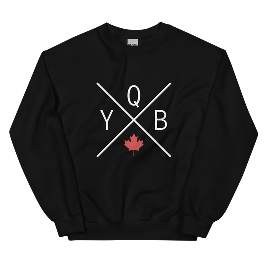 Maple Leaf Sweatshirt • YQB Quebec City • YHM Designs - Image 02