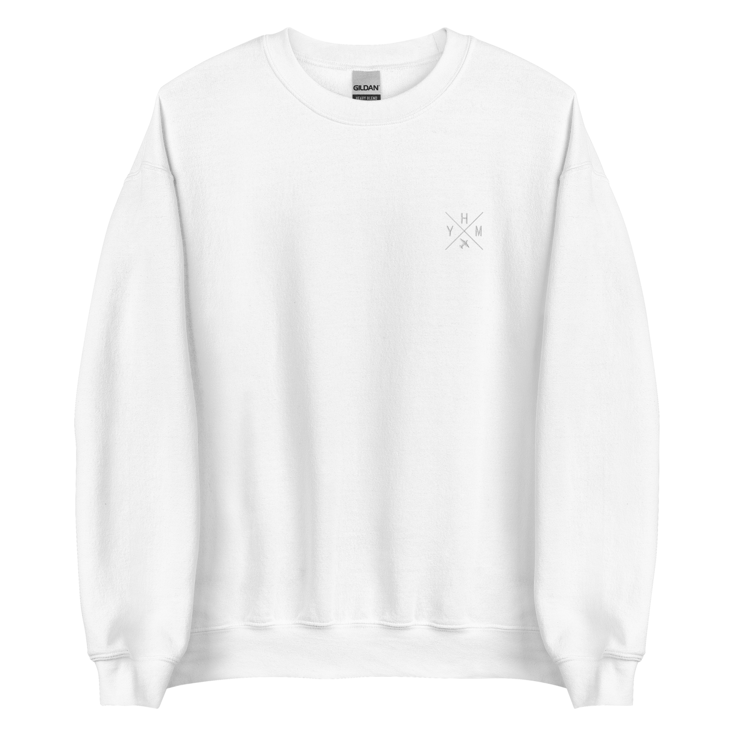 Crossed-X Unisex Sweatshirt • White Embroidery