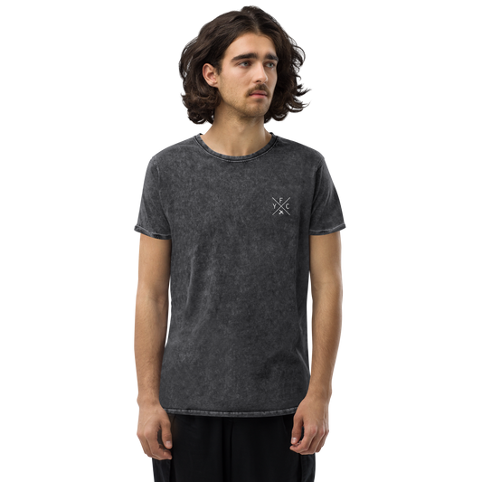 Crossed-X Denim T-Shirt • YFC Fredericton • YHM Designs - Image 02