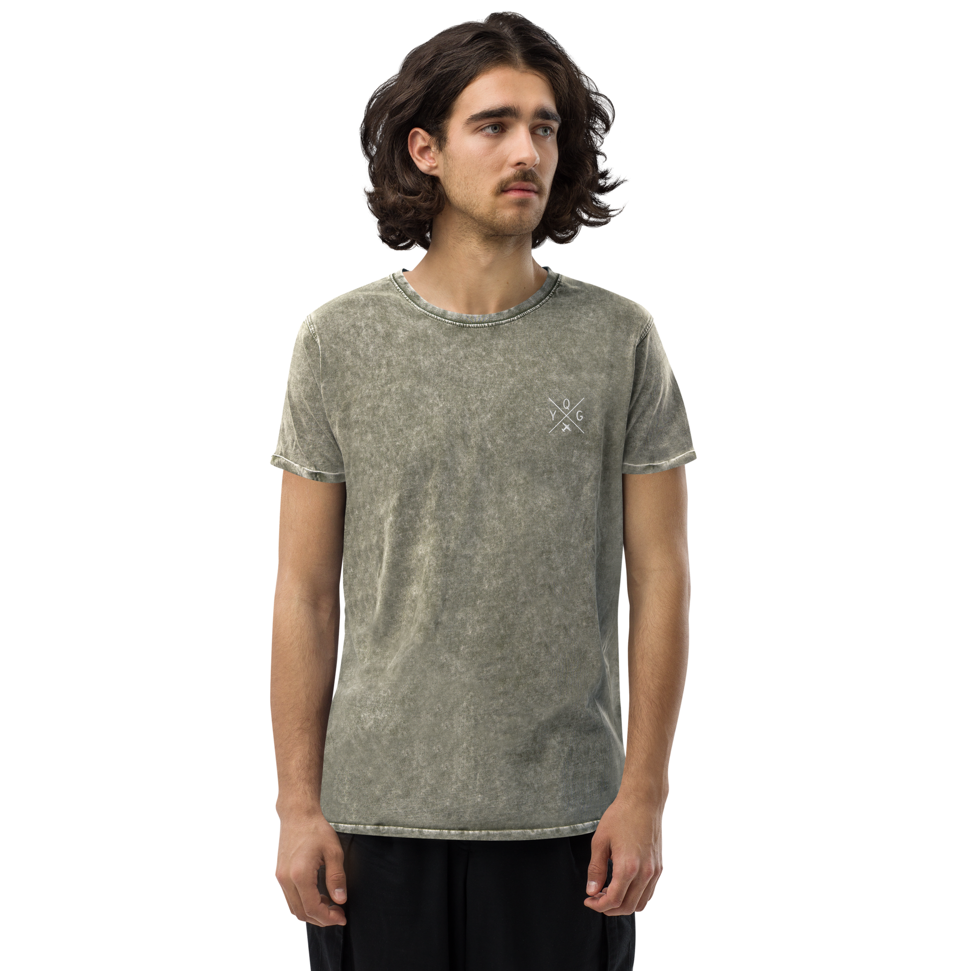 Crossed-X Denim T-Shirt • YQG Windsor • YHM Designs - Image 10