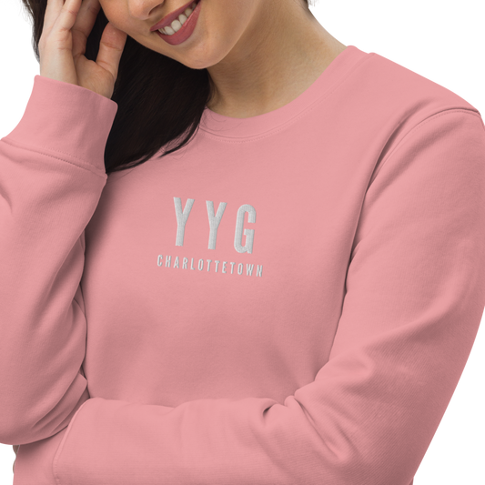 Sustainable Sweatshirt - White • YYG Charlottetown • YHM Designs - Image 02