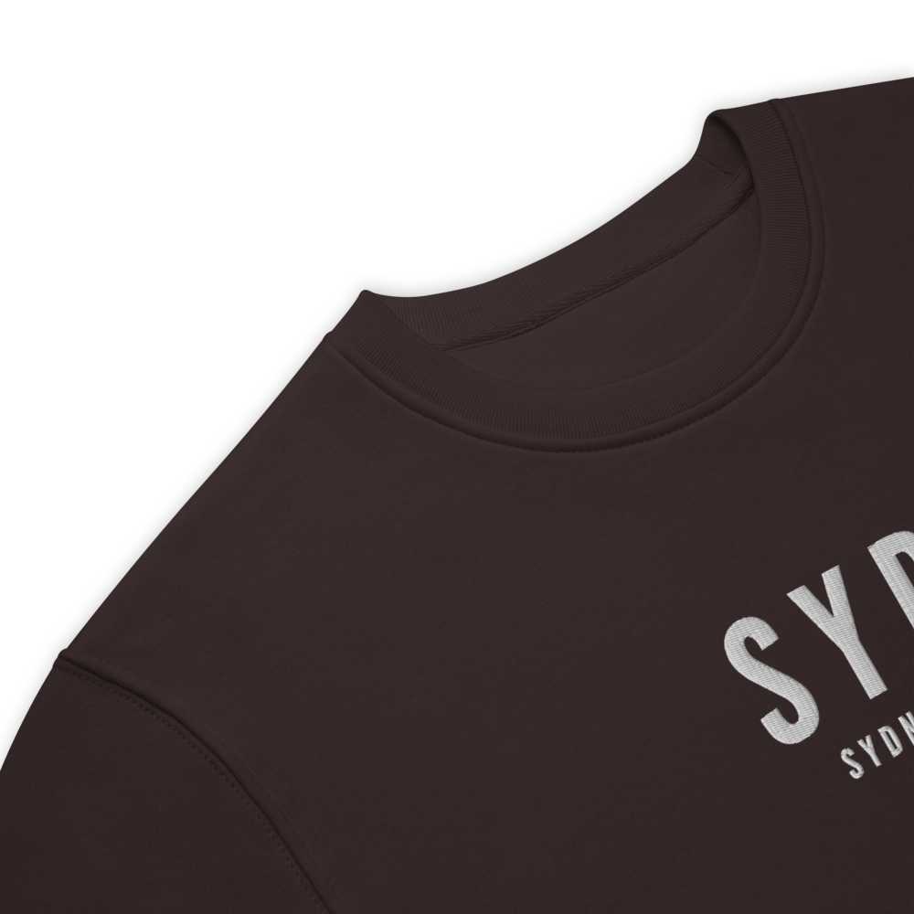 YHM Designs - SYD Sydney Sustainable Eco Sweatshirt - Embroidered with City Name and Airport Code - Image 04