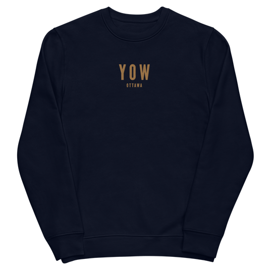 Sustainable Sweatshirt - Old Gold • YOW Ottawa • YHM Designs - Image 02
