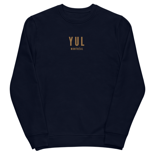 Sustainable Sweatshirt - Old Gold • YUL Montreal • YHM Designs - Image 02