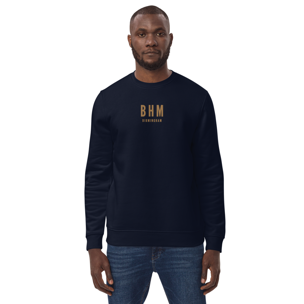 Sustainable Sweatshirt - Old Gold • BHM Birmingham • YHM Designs - Image 01