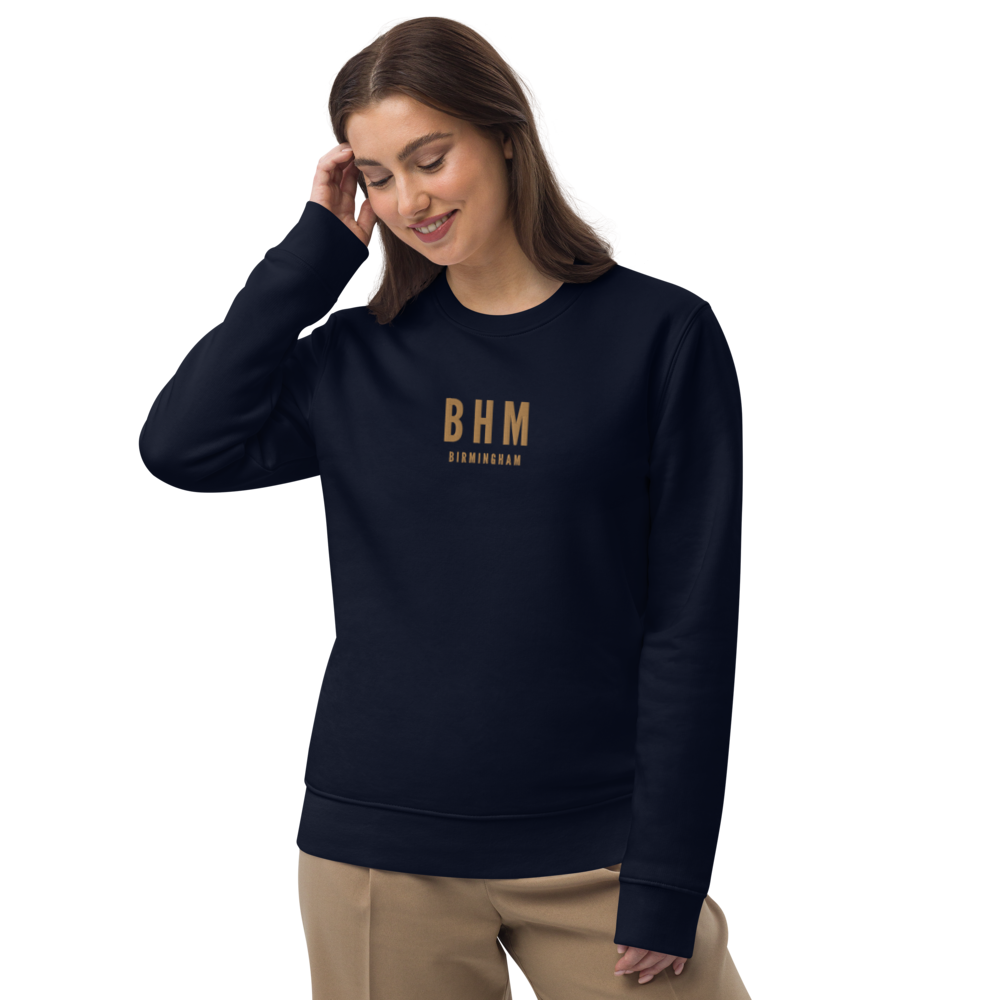 Sustainable Sweatshirt - Old Gold • BHM Birmingham • YHM Designs - Image 03