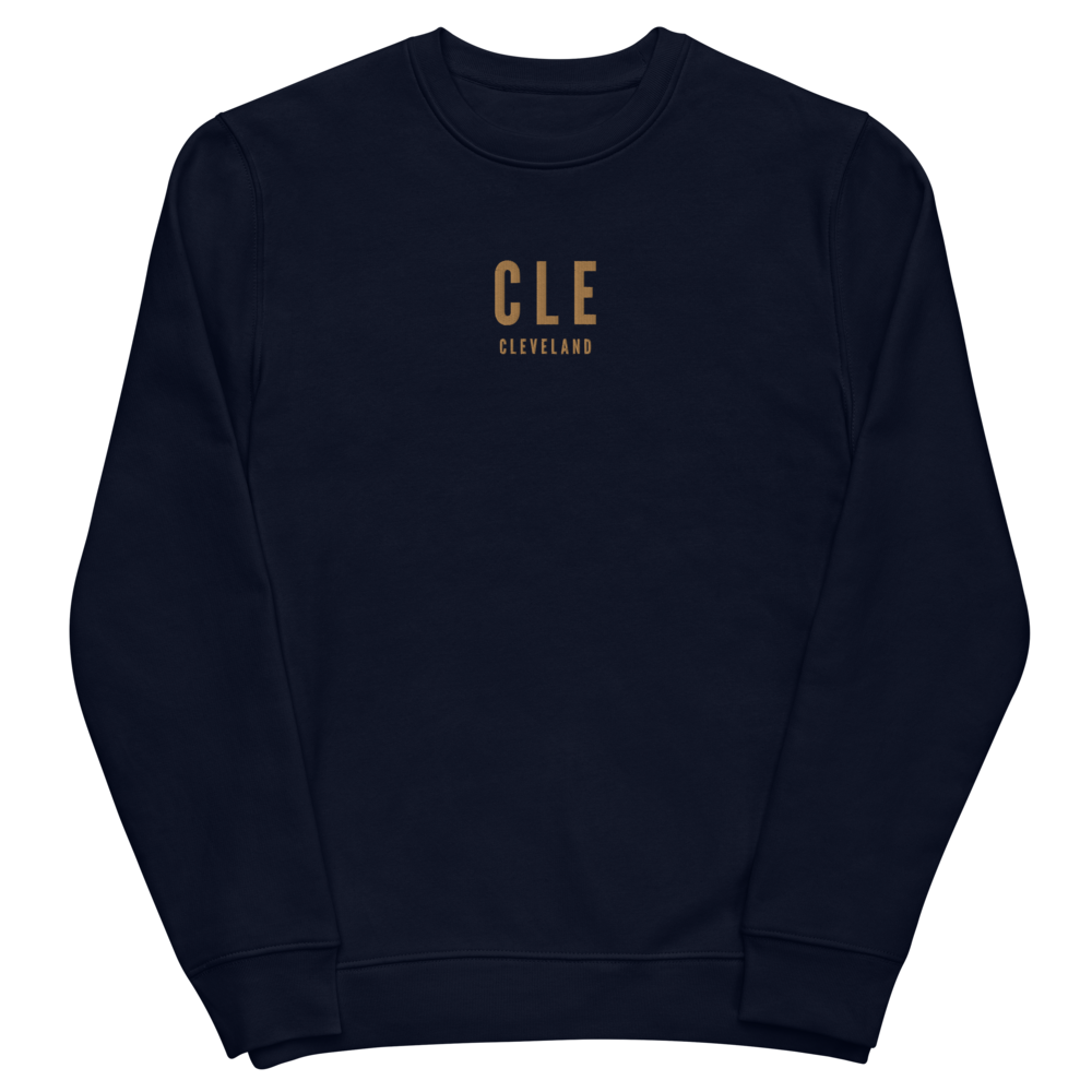Sustainable Sweatshirt - Old Gold • CLE Cleveland • YHM Designs - Image 02