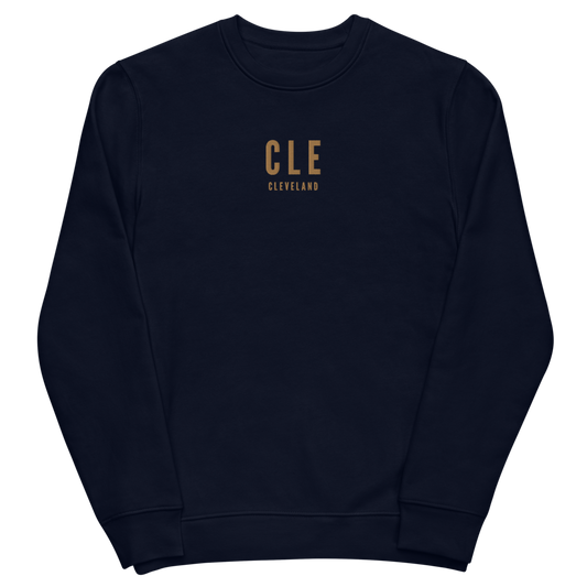 Sustainable Sweatshirt - Old Gold • CLE Cleveland • YHM Designs - Image 02