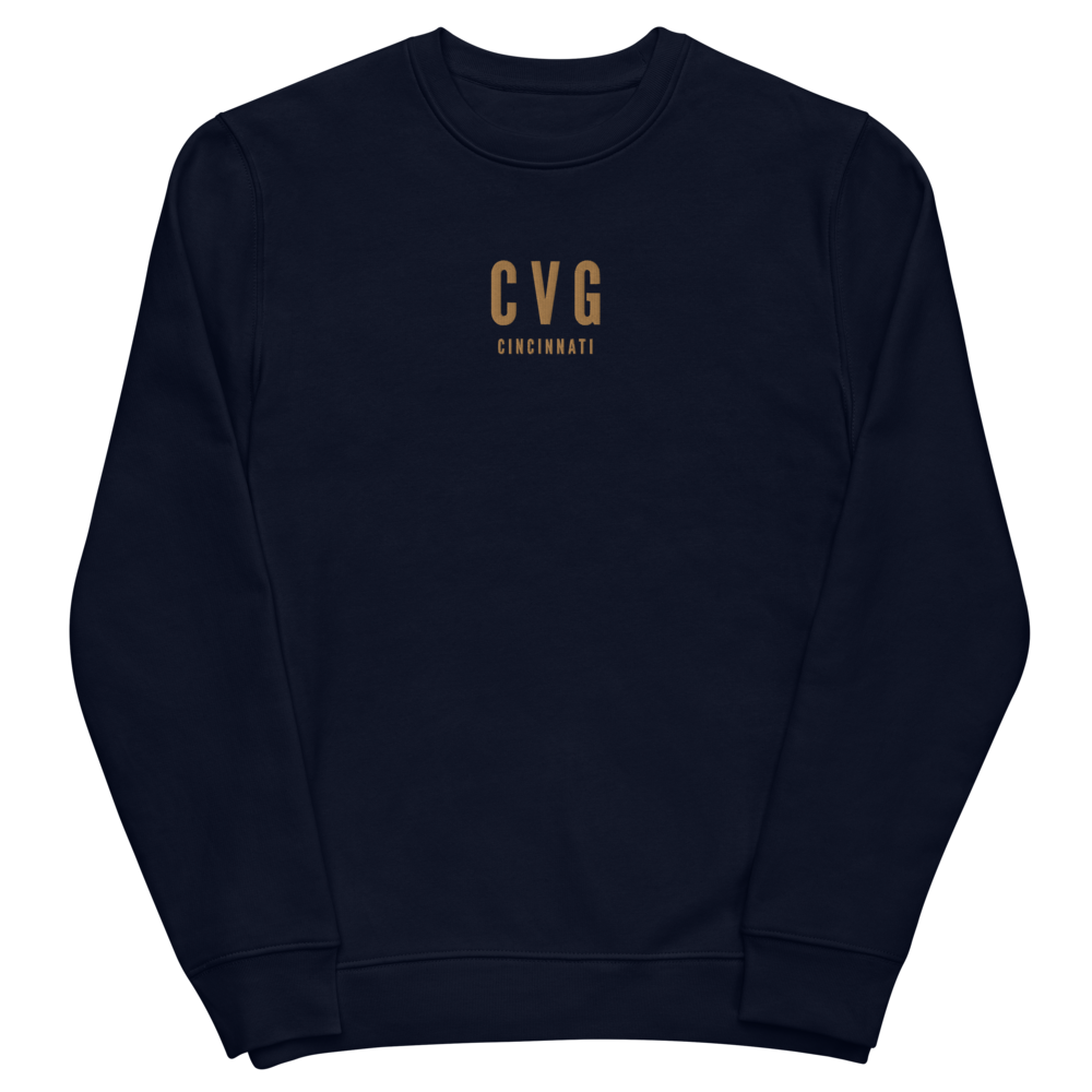 Sustainable Sweatshirt - Old Gold • CVG Cincinnati • YHM Designs - Image 02