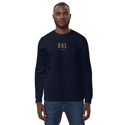 Sustainable Sweatshirt - Old Gold • DAL Dallas • YHM Designs - Image 01