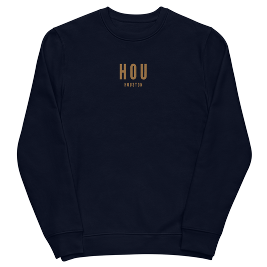 Sustainable Sweatshirt - Old Gold • HOU Houston • YHM Designs - Image 02