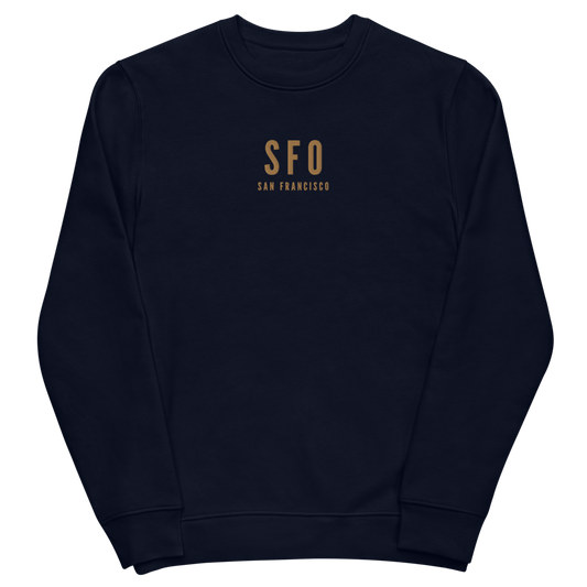 Sustainable Sweatshirt - Old Gold • SFO San Francisco • YHM Designs - Image 02
