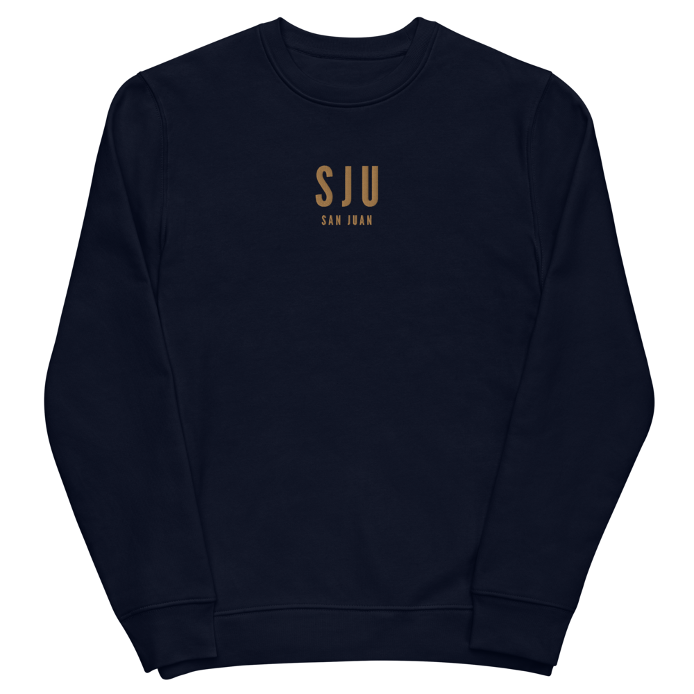 Sustainable Sweatshirt - Old Gold • SJU San Juan • YHM Designs - Image 02