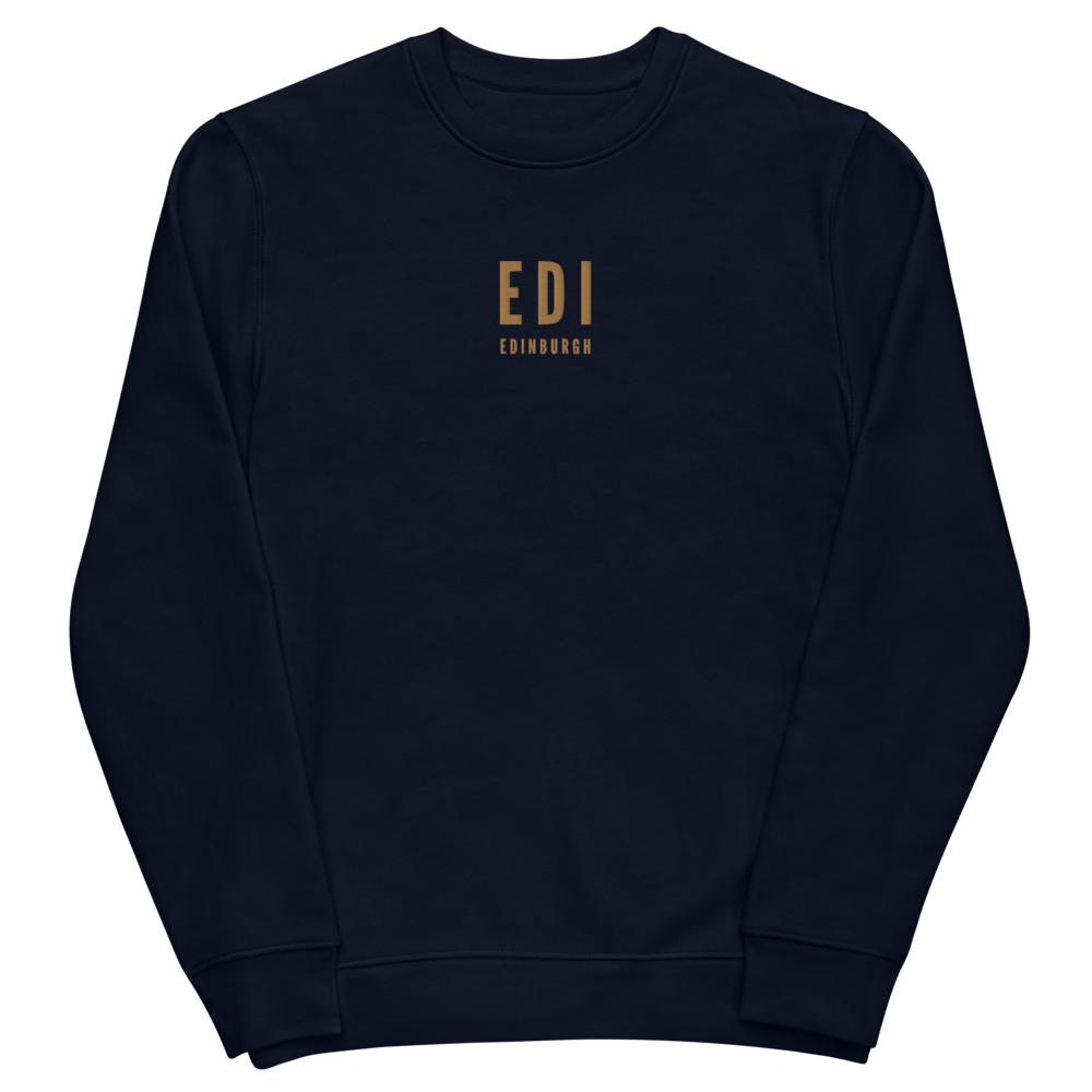 Sustainable Sweatshirt - Old Gold • EDI Edinburgh • YHM Designs - Image 02