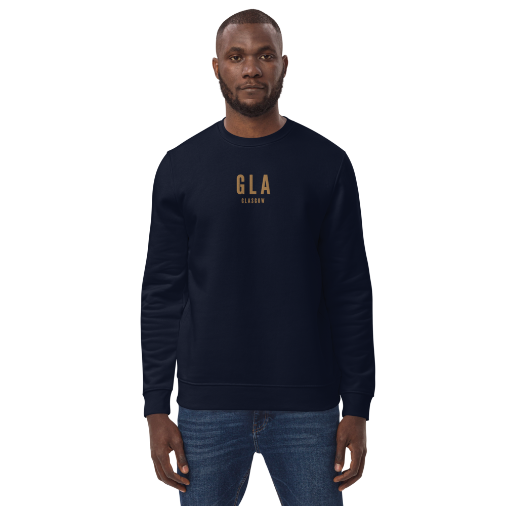 Sustainable Sweatshirt - Old Gold • GLA Glasgow • YHM Designs - Image 01