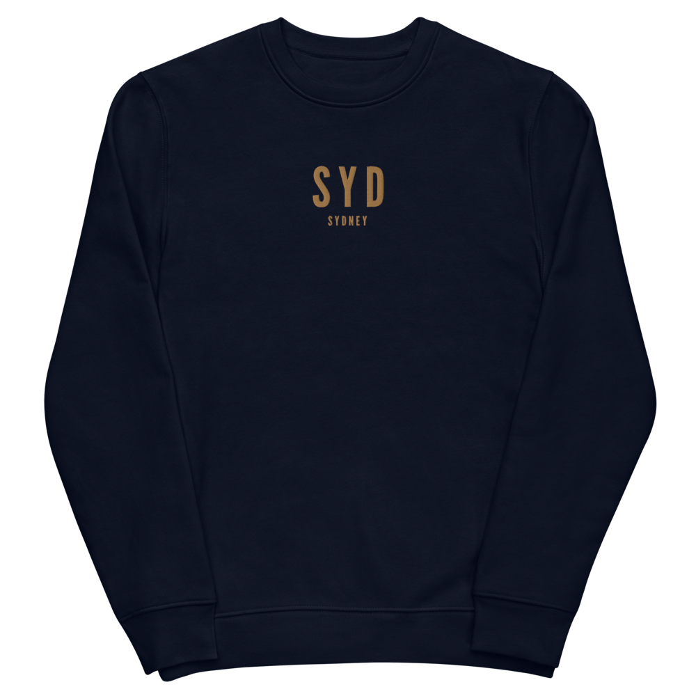 YHM Designs - SYD Sydney Sustainable Eco Sweatshirt - Embroidered with City Name and Airport Code - Image 02