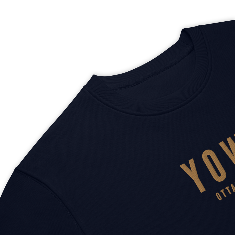 Sustainable Sweatshirt - Old Gold • YOW Ottawa • YHM Designs - Image 04