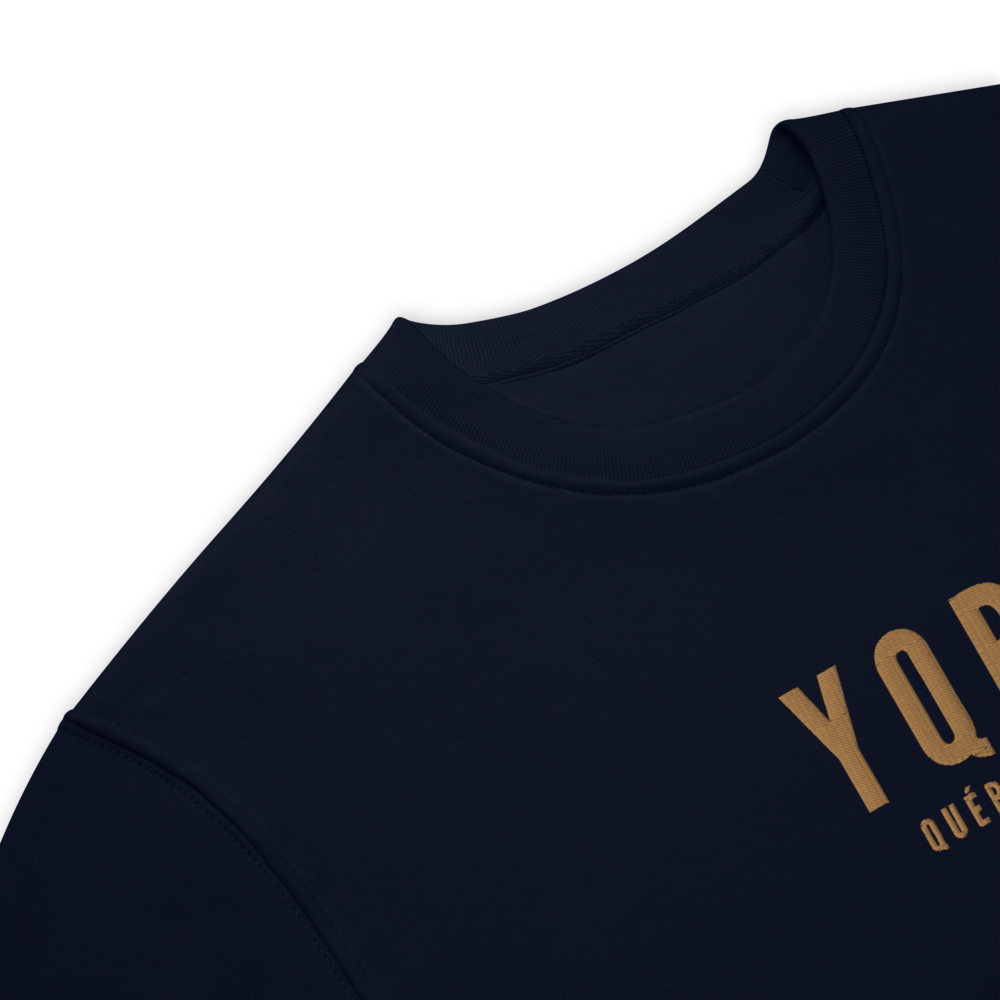 Sustainable Sweatshirt - Old Gold • YQB Quebec City • YHM Designs - Image 04