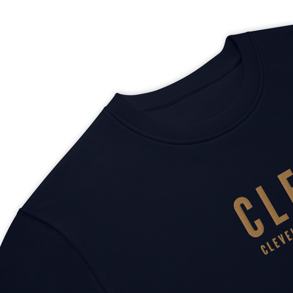 Sustainable Sweatshirt - Old Gold • CLE Cleveland • YHM Designs - Image 04