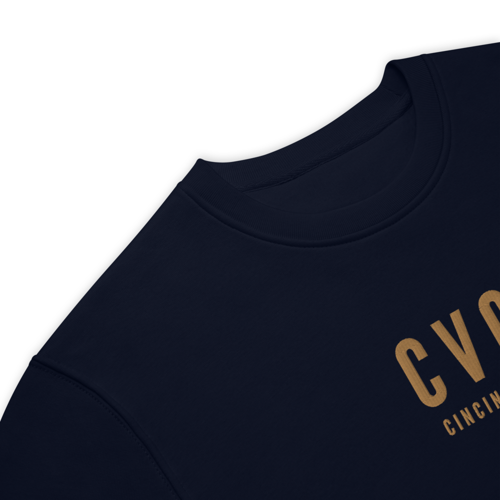 Sustainable Sweatshirt - Old Gold • CVG Cincinnati • YHM Designs - Image 04