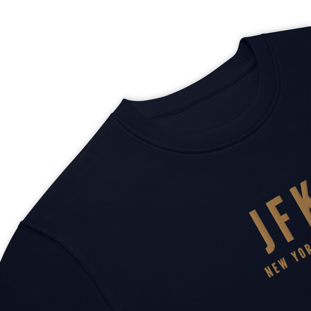 Sustainable Sweatshirt - Old Gold • JFK New York City • YHM Designs - Image 04