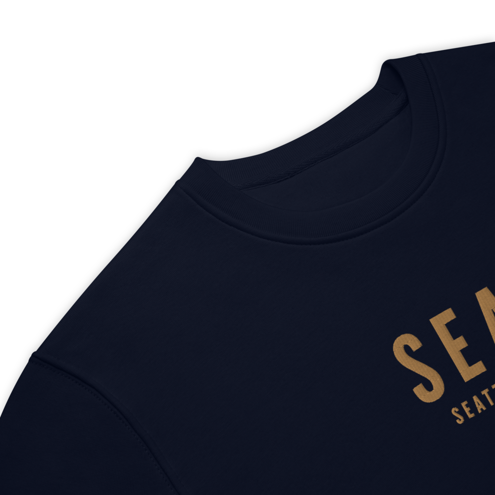 Sustainable Sweatshirt - Old Gold • SEA Seattle • YHM Designs - Image 04
