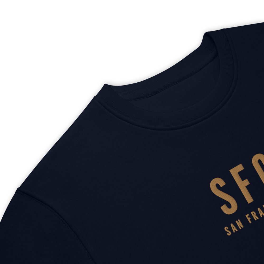 Sustainable Sweatshirt - Old Gold • SFO San Francisco • YHM Designs - Image 04