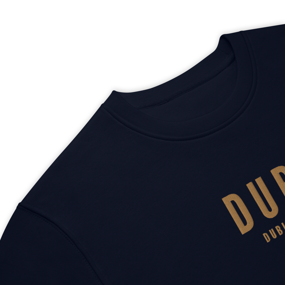 YHM Designs - DUB Dublin Sustainable Eco Sweatshirt - Embroidered with City Name and Airport Code - Image 04