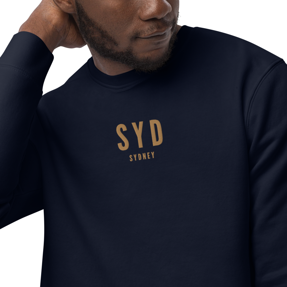 YHM Designs - SYD Sydney Sustainable Eco Sweatshirt - Embroidered with City Name and Airport Code - Image 05