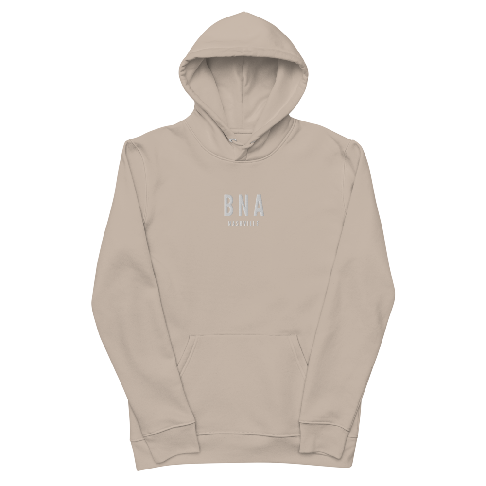 Sustainable Hoodie - White • BNA Nashville • YHM Designs - Image 05