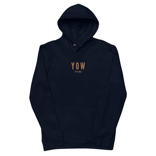 Sustainable Hoodie - Old Gold • YOW Ottawa • YHM Designs - Image 02
