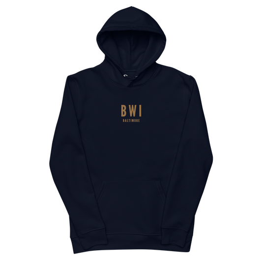 Sustainable Hoodie - Old Gold • BWI Baltimore • YHM Designs - Image 02