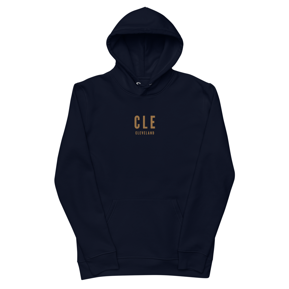 Sustainable Hoodie - Old Gold • CLE Cleveland • YHM Designs - Image 02