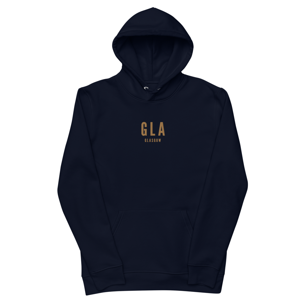 Sustainable Hoodie - Old Gold • GLA Glasgow • YHM Designs - Image 02