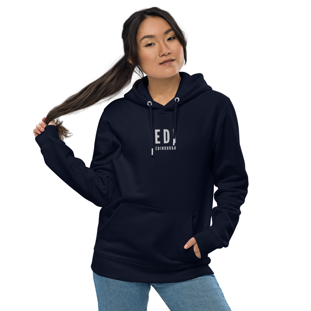 Sustainable Hoodie White EDI Edinburgh YHM Designs
