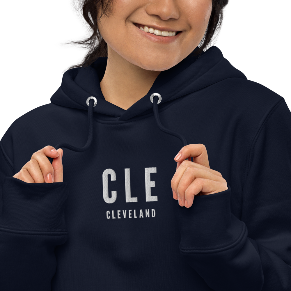 Sustainable Hoodie - White • CLE Cleveland • YHM Designs - Image 09